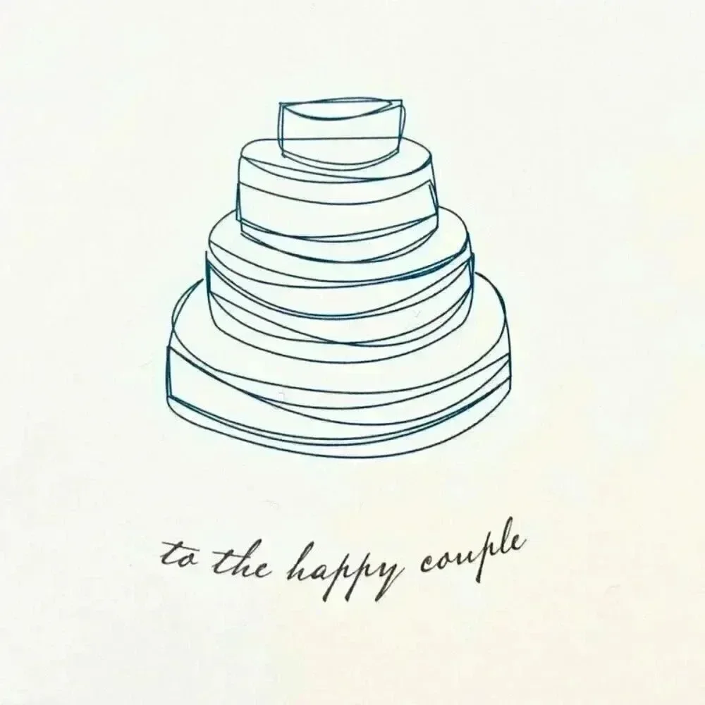 To The Happy Couple Wedding Cake Card